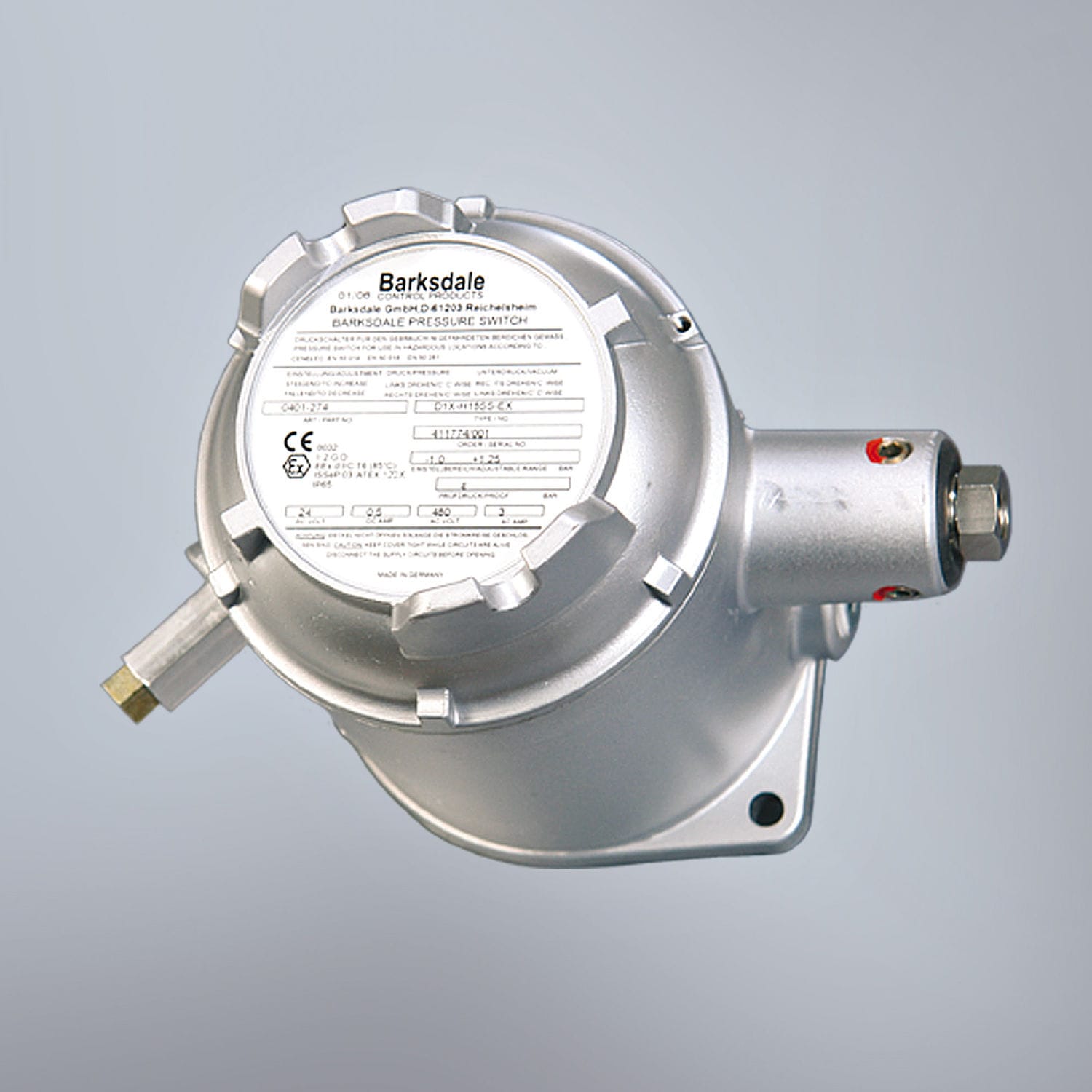 Pressostato A Membrana 1/4 Pollice - Per Aria Compressa E Acqua, Acciaio Inox