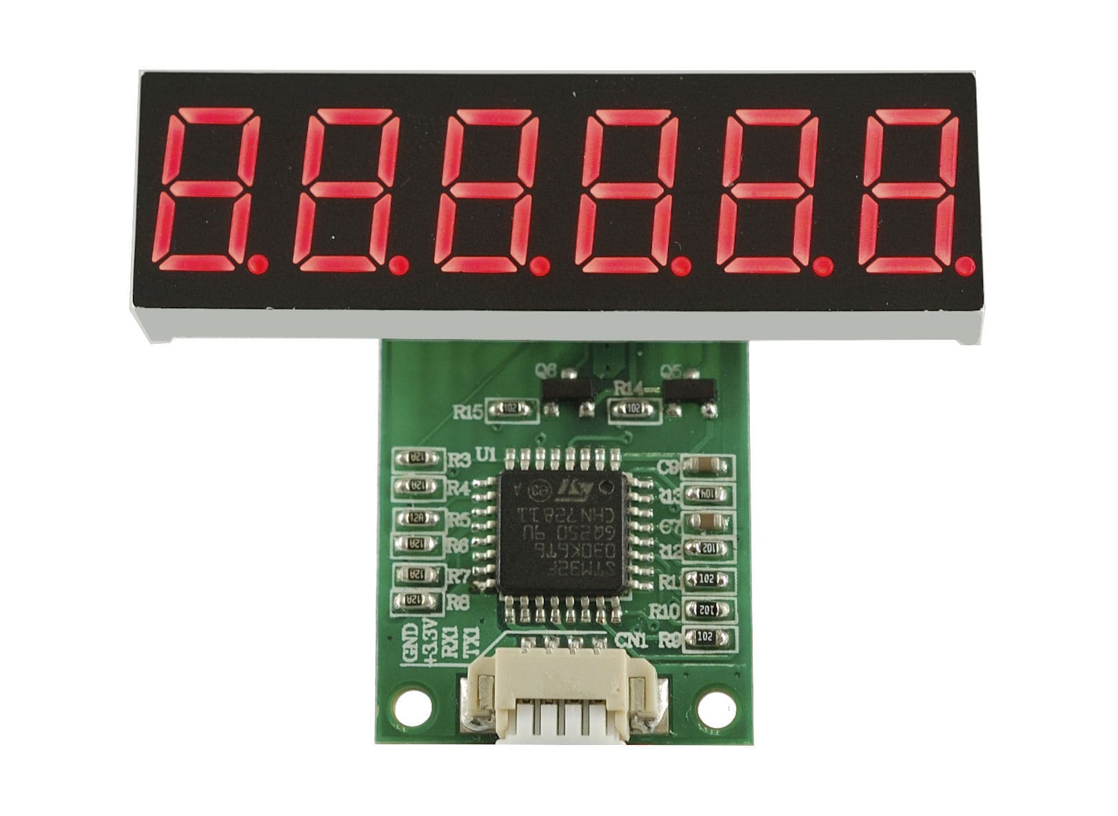 Modulo Display LED 0.36/0.56 Pollici 6/8 Cifre 7 Segmenti TM1637 74HC595