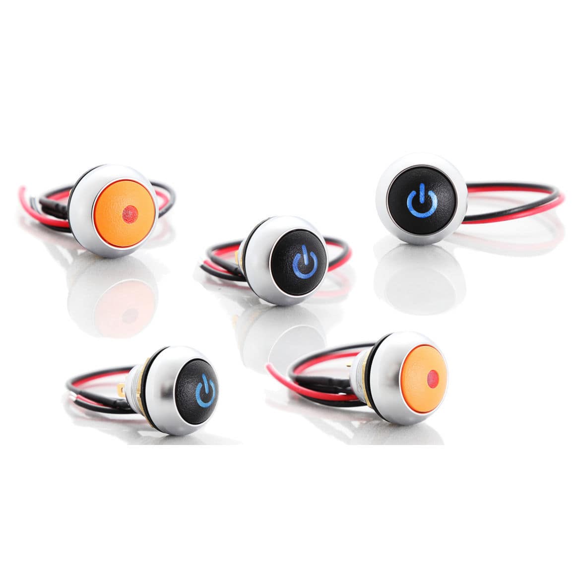 Interruttore A Pulsante In Metallo Illuminato Anello Da 16mm - Foto 13