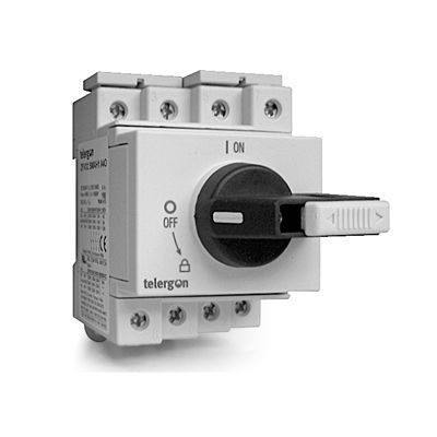 Interruttore Sezionatore GEYA GYH8 – 2 Poli Su Guida DIN, 400V AC, 63A, Con Indicatore Di Posizione E Copertura Trasparente