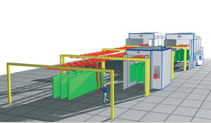linea di verniciatura a polvere manuale