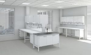 sistema di mobili da laboratorio