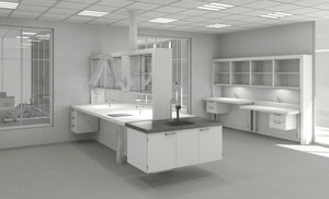 sistema di mobili da laboratorio