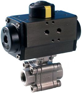 valvola a sfera / con attuatore elettrico / a leva / a comando pneumatico