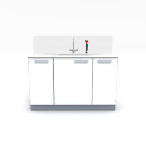 banco di laboratorio con lavandino