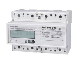 contatore di energia elettrica trifase / su guida DIN / digitale