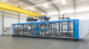 macchina termoformatrice alimentata a rullo / per imballaggi / automatica / ad aria compressa