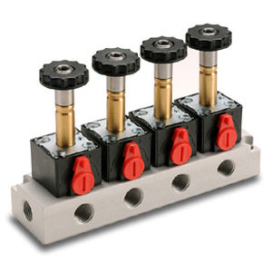 distributore pneumatico azionato tramite solenoide