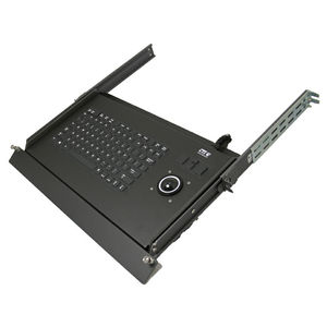 tastiera montata su rack-cassetto / a tasti meccanici / 101-104 tasti / con trackball