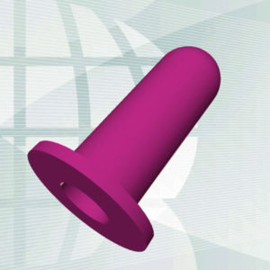 tappo conico / maschio / in silicone / a collarino