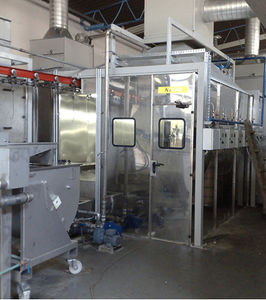 cabina di verniciatura a polvere chiusa