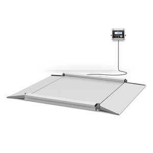 bilancia da pavimento / con display LCD / in acciaio inossidabile / a quattro sensori