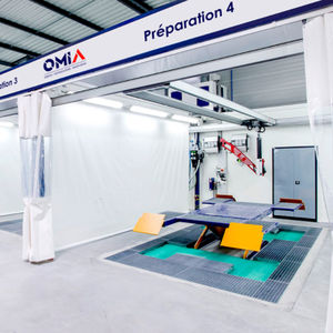 area di preparazione di fondi per pittura