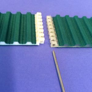 cinghia trapezoidale / in acciaio inox / per macchinario alimentare