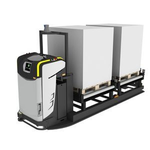sistema di trasporto per carrelli a guida automatica