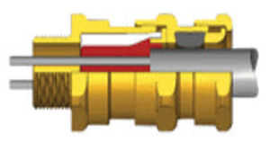 pressacavo in ottone nichelato / IP68 / per area pericolosa / dritto