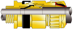 pressacavo in ottone nichelato / antideflagrante / per cavo armato
