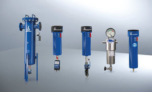 filtro per aria compressa / a cartuccia / a carboni attivi / in linea