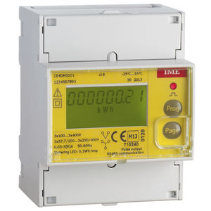 contatore di energia elettrica trifase / su guida DIN / RS-485 / con display LCD