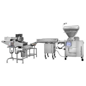 linea di produzione di carne tritata con porzionatura / di pesatura