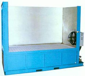 cabina di verniciatura aperta