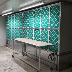 cabina di verniciatura aperta