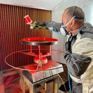 cabina di verniciatura aperta