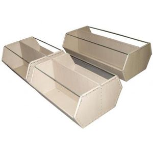 contenitore a bocca di lupo in plastica