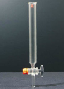 colonna per cromatografia in vetro