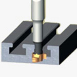 fresa ad inserti amovibili / per scanalare / per scanalature a T / a gambo cilindrico