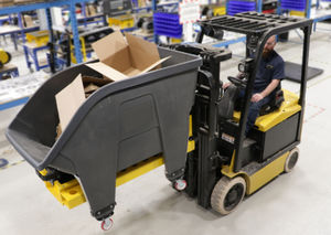 benna auto-basculante per carrello elevatore