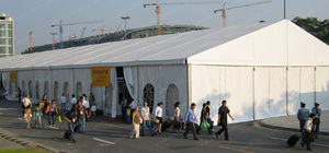 tendone per organizzazione di evento