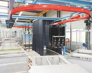 sistema di ispezione tramite liquido penetrante