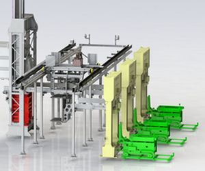 pressa imballatrice automatica / verticale / a carico frontale / per fibre tessili