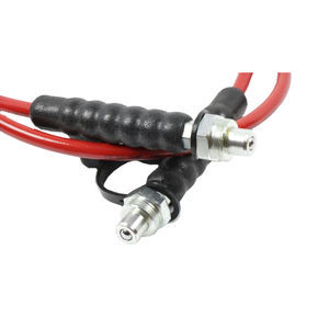 Yctze Tubo Freno Moto In Acciaio Intrecciato – 90 Cm – Rosso – Universale Con Connettori M10