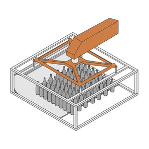 pinza di presa per bottiglie in vetro