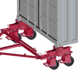 pattino a rulli per container