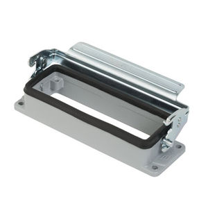 contenitore per connettore / per montaggio su pannello / rettangolare / in metallo