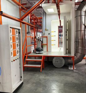 cabina di verniciatura a polvere chiusa