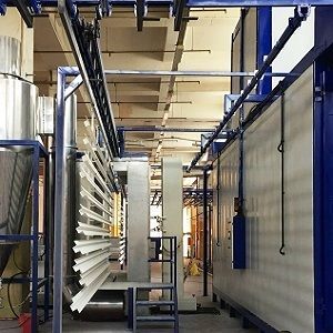 linea di verniciatura a polvere manuale