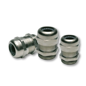 pressacavo in ottone nichelato / con schermatura EMC / metrico / con filettatura