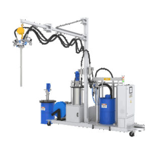 miscelatore-dosatore per produzione di lamelle di rotori per generatori eolici