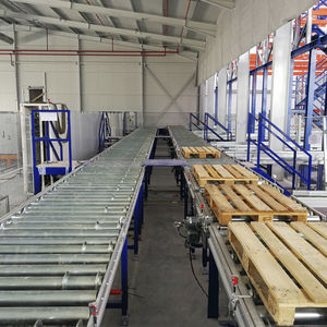 trasportatore a rulli / per la logistica / per pallet / per container