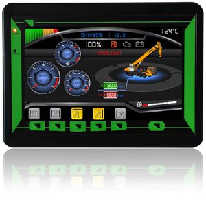 terminale HMI con touch screen / con tastiera / ad incastro / 800 x 480