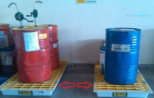 pallet di ritenzione 2 fusti