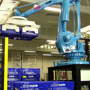 pallettizzatore per armadietti in plastica