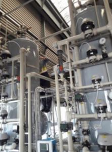 stazione di demineralizzazione tramite resine scambiatrici di ioni