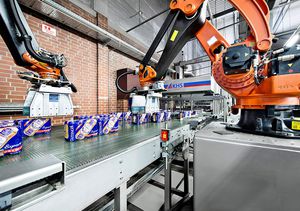 pallettizzatore a portale / a strati / dal basso / robotizzato
