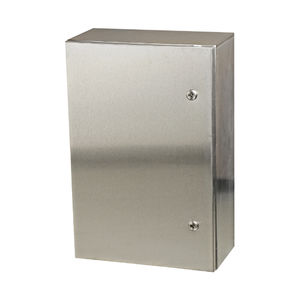 scatola a parete / rettangolare / in acciaio inox / con coperchio avvitato