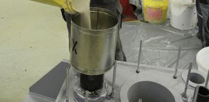 sistema di riempimento per calcestruzzo